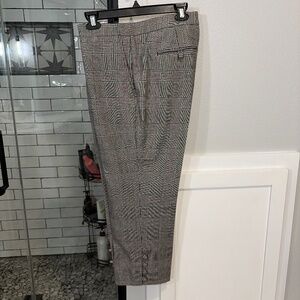 Ankle length plaid pants